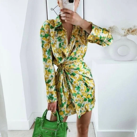 a line yellow dress Charming A Line V Neck Satin Long Yellow Prom Dresses